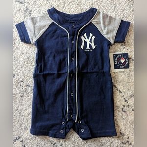 Baby Yankees Romper, 6/9 months, Navy